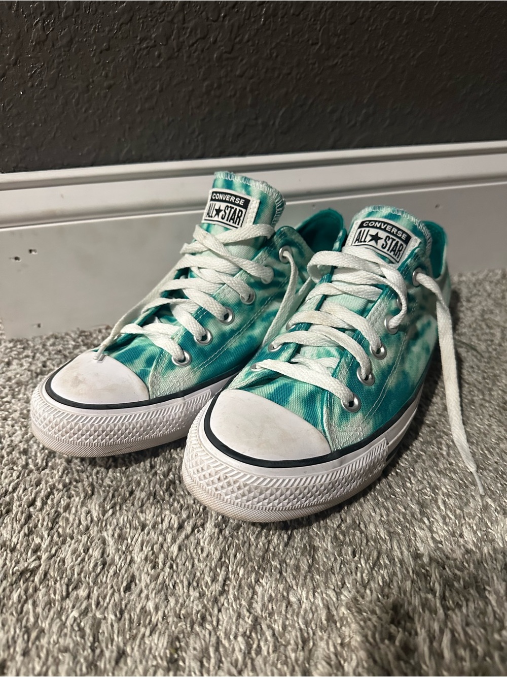 Converse Chuck Taylor All Star Teal Tie Dye Low Top Women’s 8.5